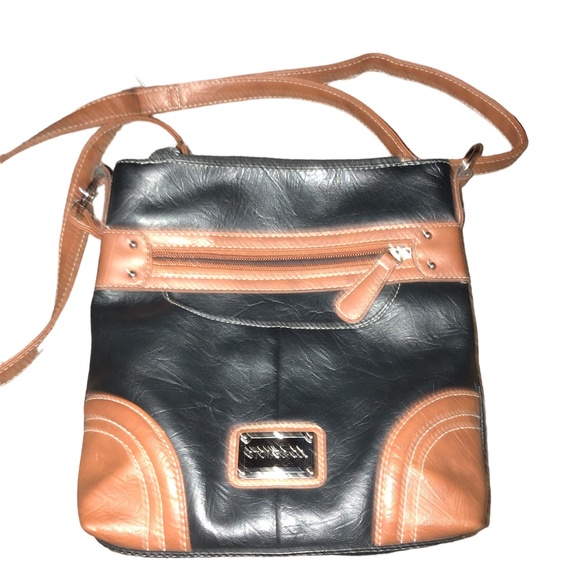 Stone and Company black and brown Crossbody bag or shoulder bag - Picture 1 of 4